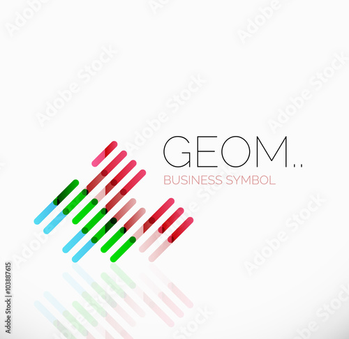 Logo  linear abstract geometric icon