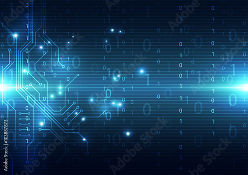 Abstract security digital technology background. Illustration Vector