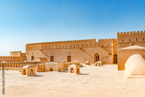 Al Hazm Fort in Rustaq, Oman. It is located about 175 km to the southwest of Muscat, the capital of Oman. photo