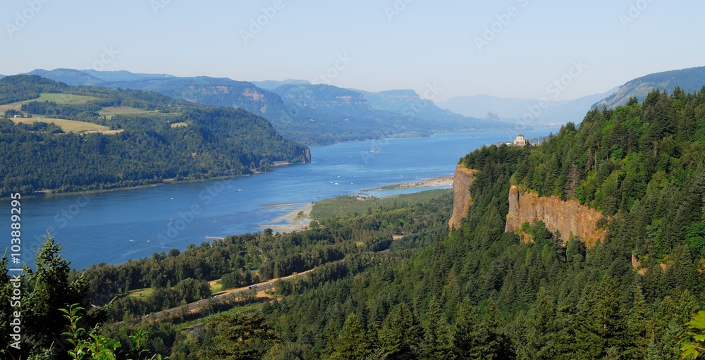 Columbia River Gorge view from Portland Women's Forum viewpoint.