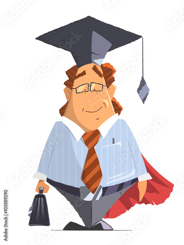 Smile lawyer law man character cartoon