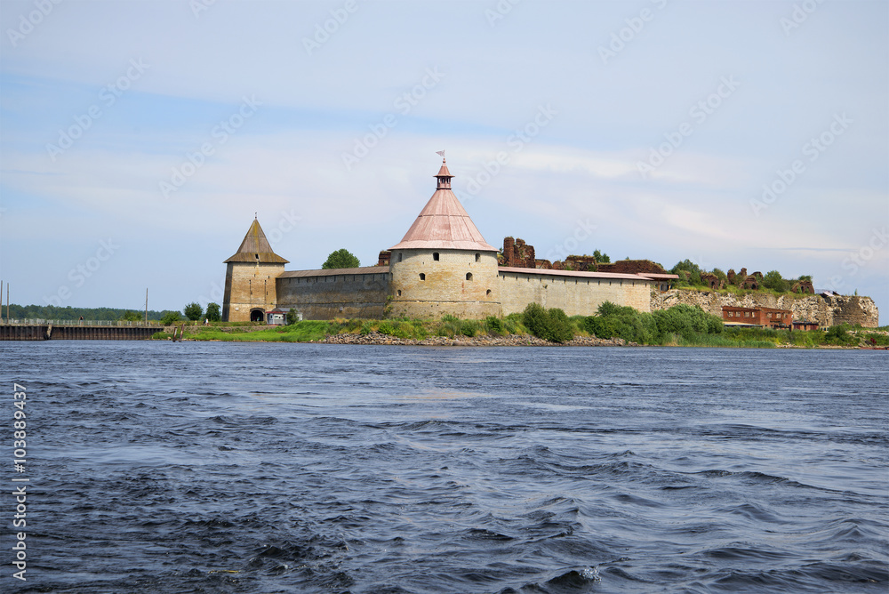 Крепость Орешек закрывающая фарватер Невы. Ленинградская область