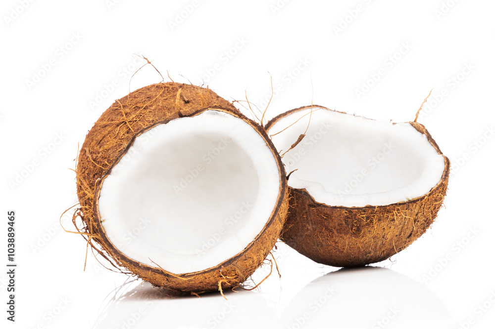 Coconuts on white background Coconuts on white background