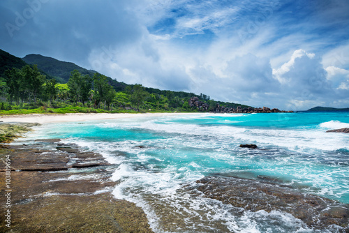 Grand Anse beach, La Digue island, the Seychelles