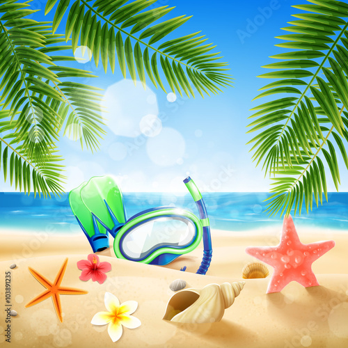 on the beach