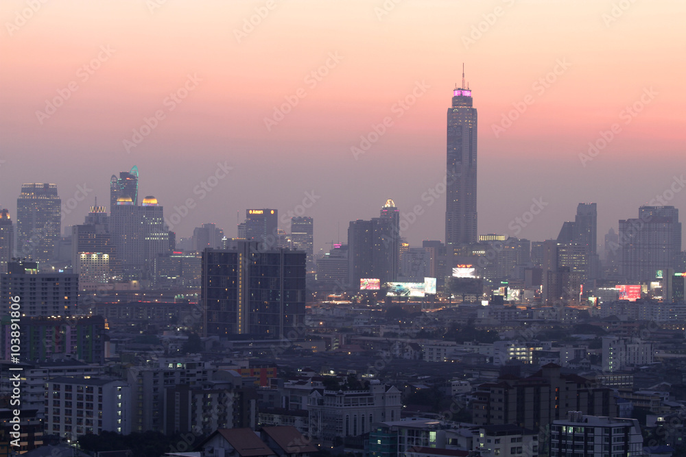 Bangkok view in twilight