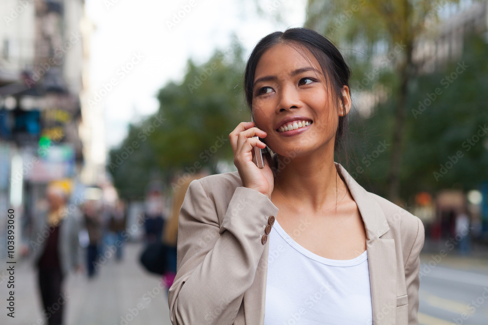 Woman with cellphone Woman with cellphone