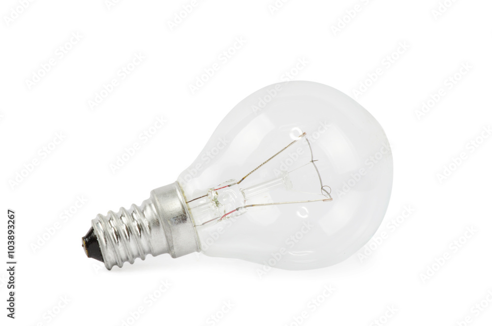 Light bulb isolated on white, Realistic photo image Light bulb isolated on white, Realistic photo image