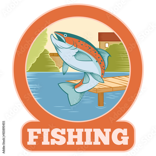 Trout fishing banner