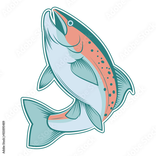 Colourful line trout