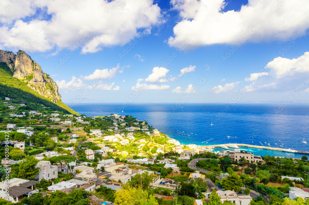 amazing view on Capri island, Campania, Italy