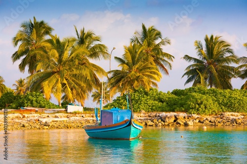 Maldives, tropical sea background