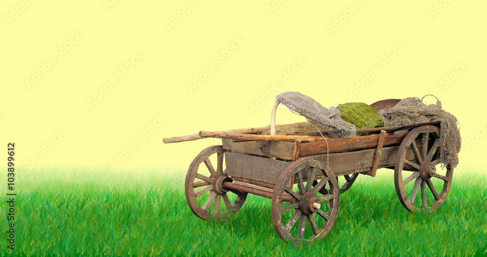 Rural cart for the horse.
