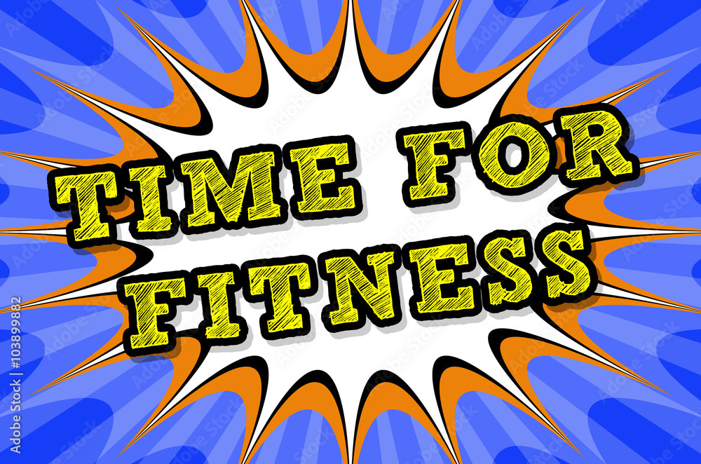 Fototapeta premium Time for Fitness action