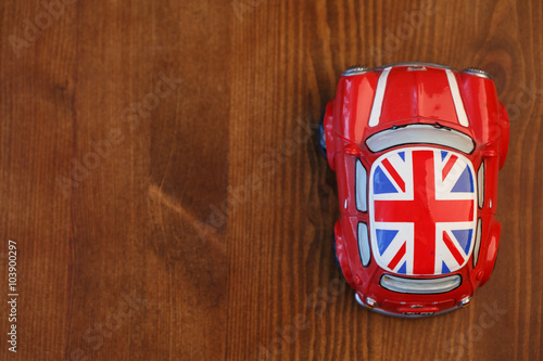 Red Mini Cooper model