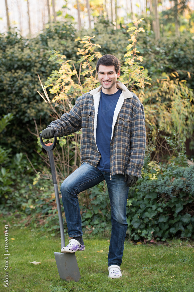 man with shovel man with shovel