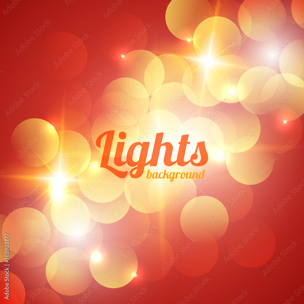 Naklejka premium Red Bokeh Abstract Light Background