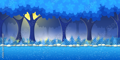 Night Forest Game Background