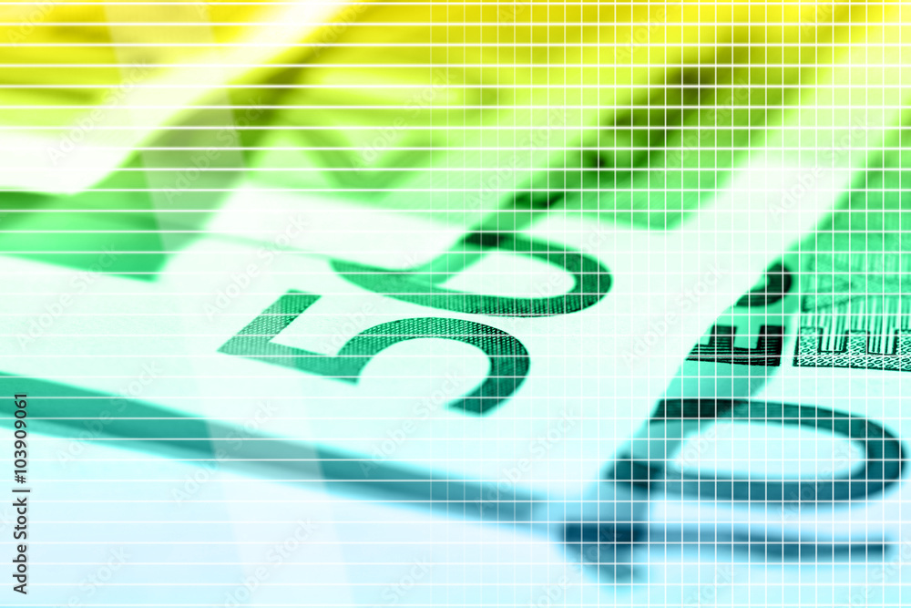 Euro banknotes, macro view Euro banknotes, macro view