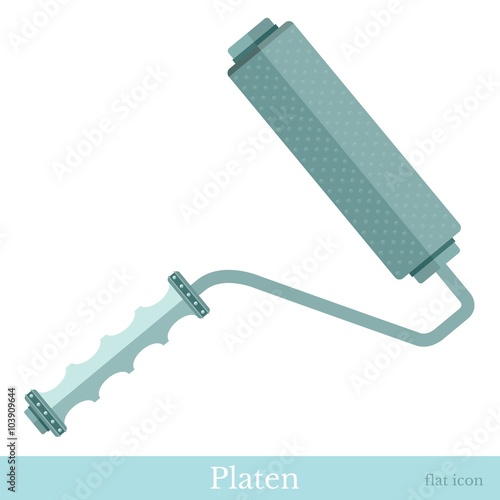 flat icon platen isolated on white