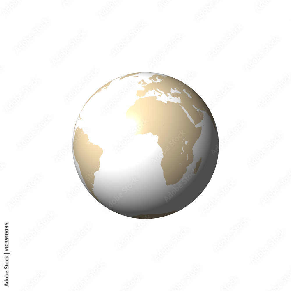 Weiß-brauner Globus