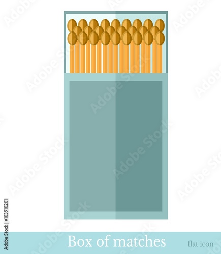 flat open box of matches