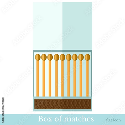flat open box of matches