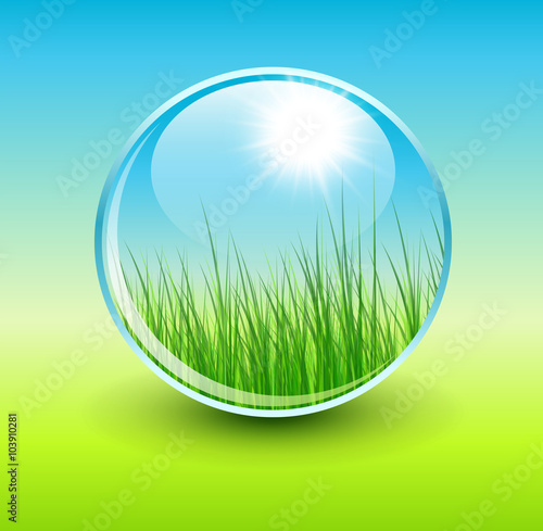 Green natural background, s...
