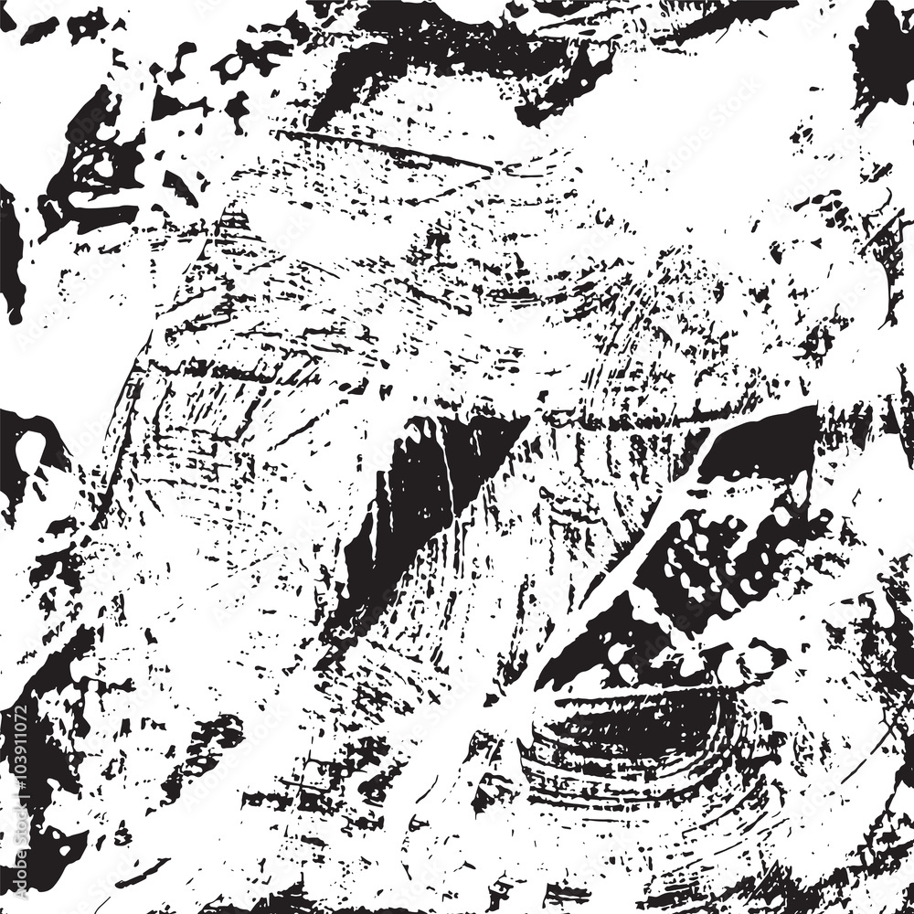 Naklejka premium Grunge vector background, black and white texture, old pattern