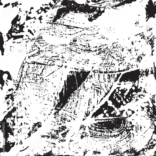 Grunge vector background, black and white texture, old pattern