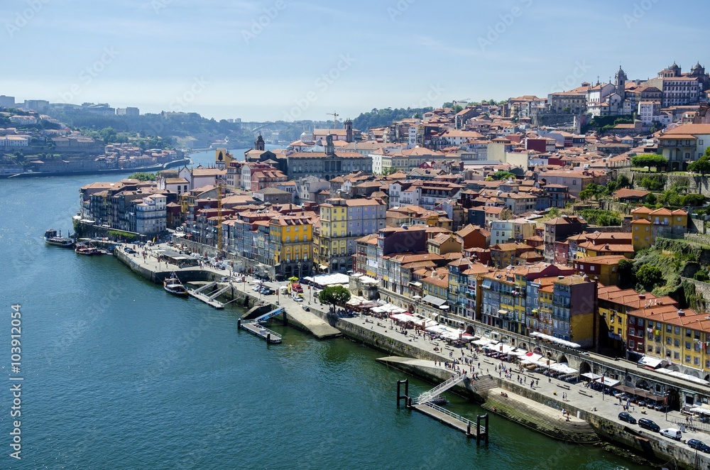 Porto view, Portugal (view of Ribeira and Douro river)