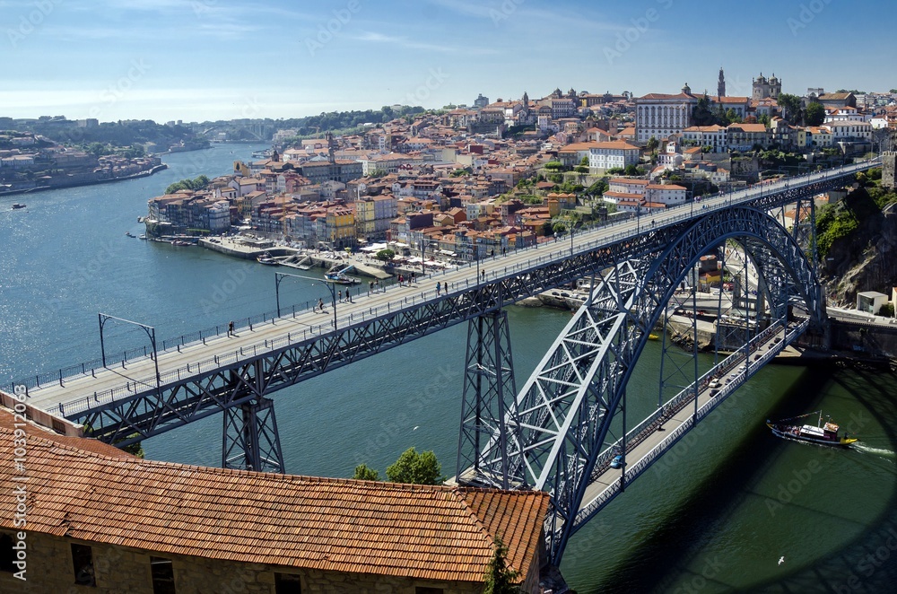 Porto view, Portugal (view of Ribeira and Douro river)