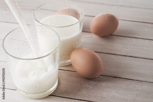 milk and eggs