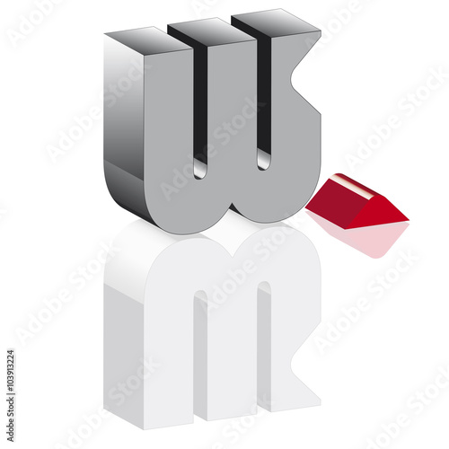 W Strich rot ab
