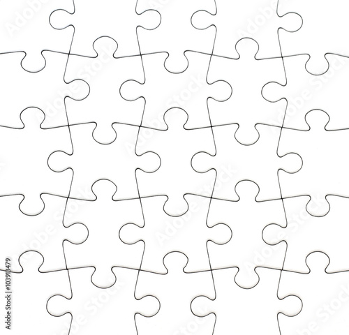 Puzzle white pieces  photo
