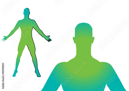 Male human body belonging to an adult man