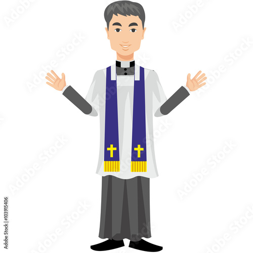 Catholic priest in a cassock