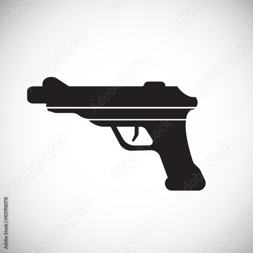 Pistol or gun icon. Black Gun illustration. Vector gun.