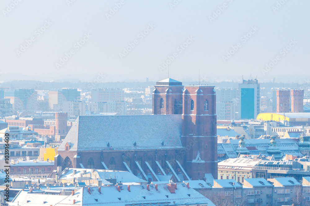 Fototapeta premium Wroclaw. View of the city from above.