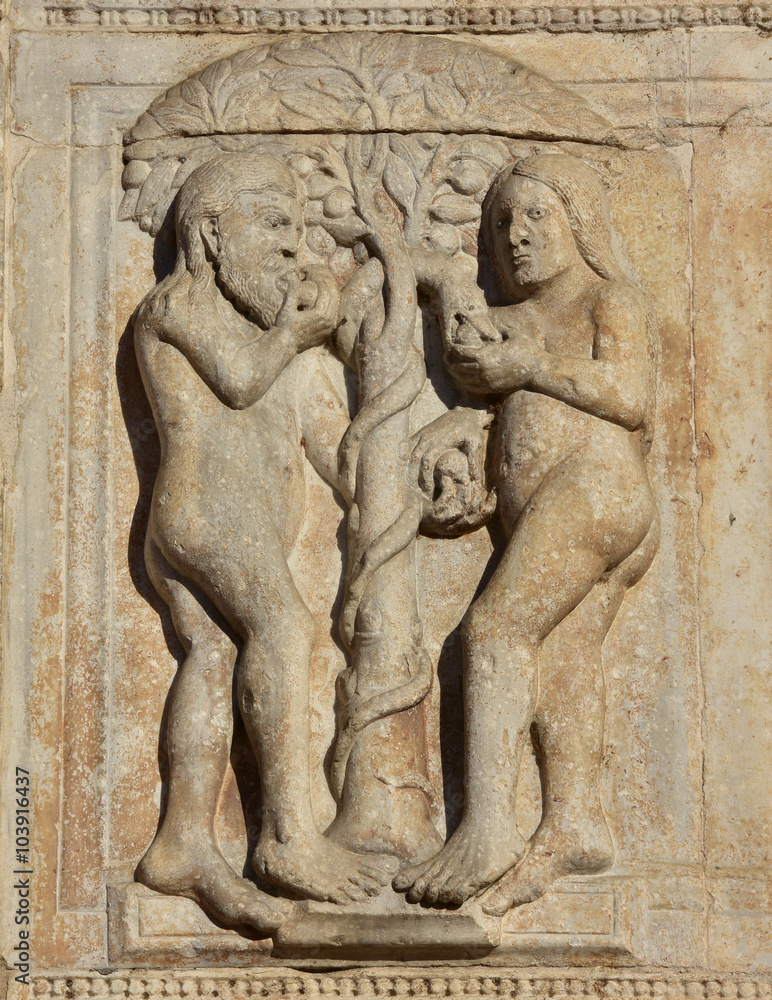 Adam and Eve eat the fruit of the forbidden tree Adam and Eve eat the fruit of the forbidden tree