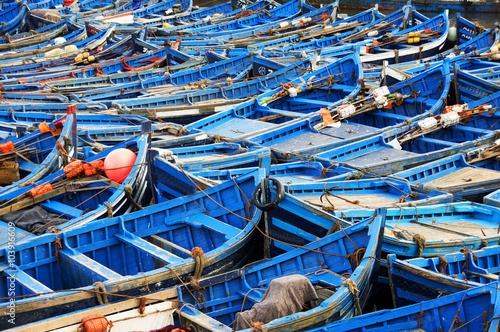 Fishing boats in Essaouira, Morocco, Africa