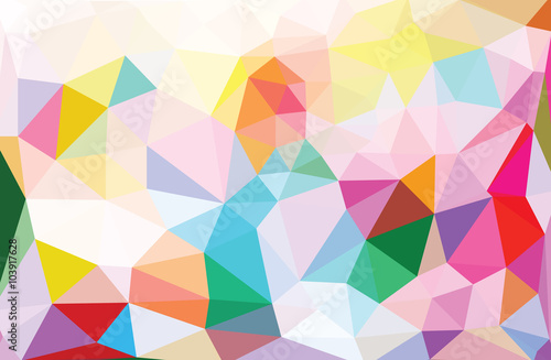 Multicolor abstract rumpled triangular background, low poly