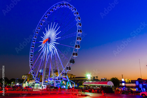 Canvas Print Ferris Wheel Night