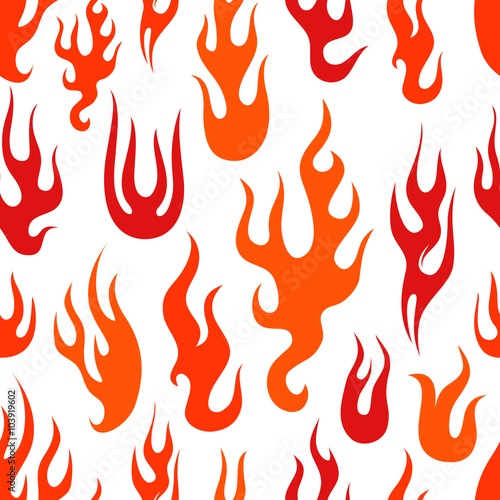Different abstract flame silhouettes collection