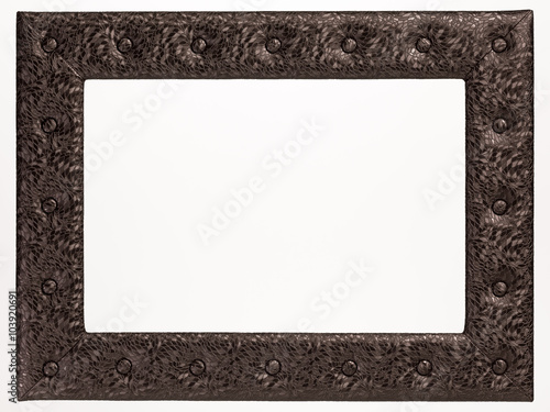 A blank picture frame on white background