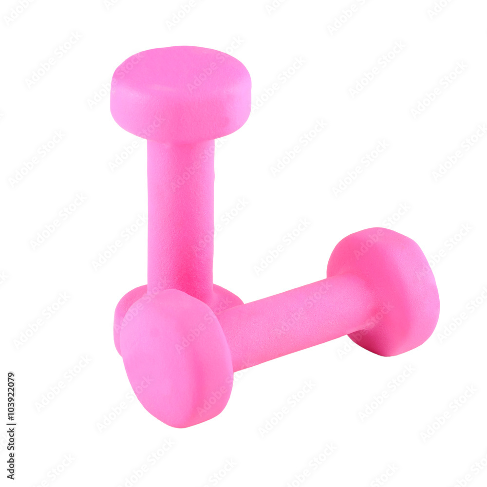 pink  dumbbell
