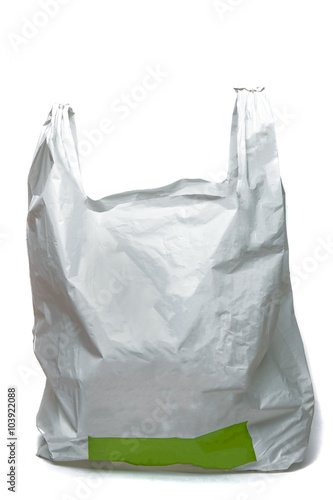 Isolated plastic bag on a white background