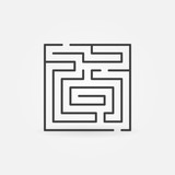 Maze thin line icon
