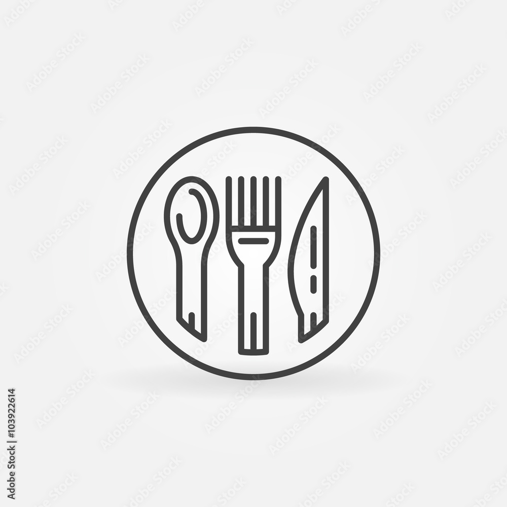 Spoon, fork and knife icon Spoon, fork and knife icon