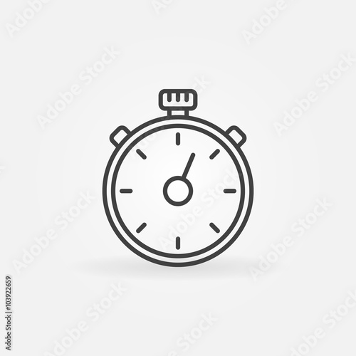 Timer line vector icon